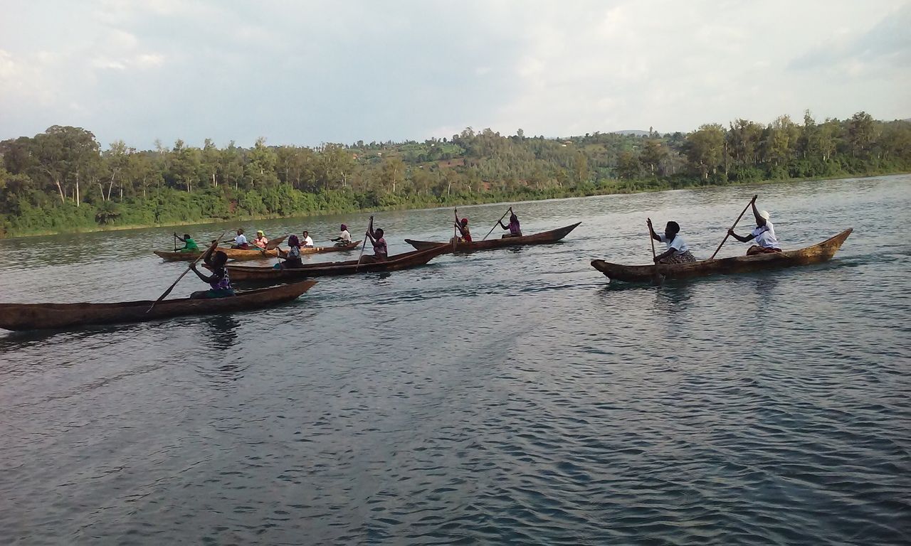 Canoeing with women from Gihaya Island
